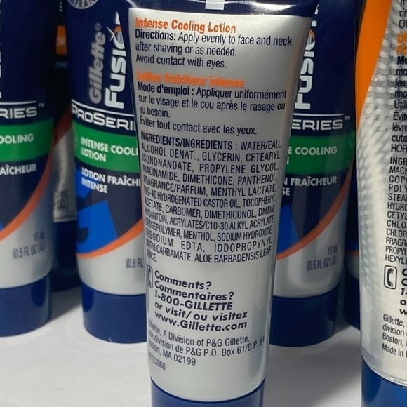 Travel Size Gillette Fusion ProSeries Thermal Face Scrub Intense Cooling Lotion - Picture 6 of 13
